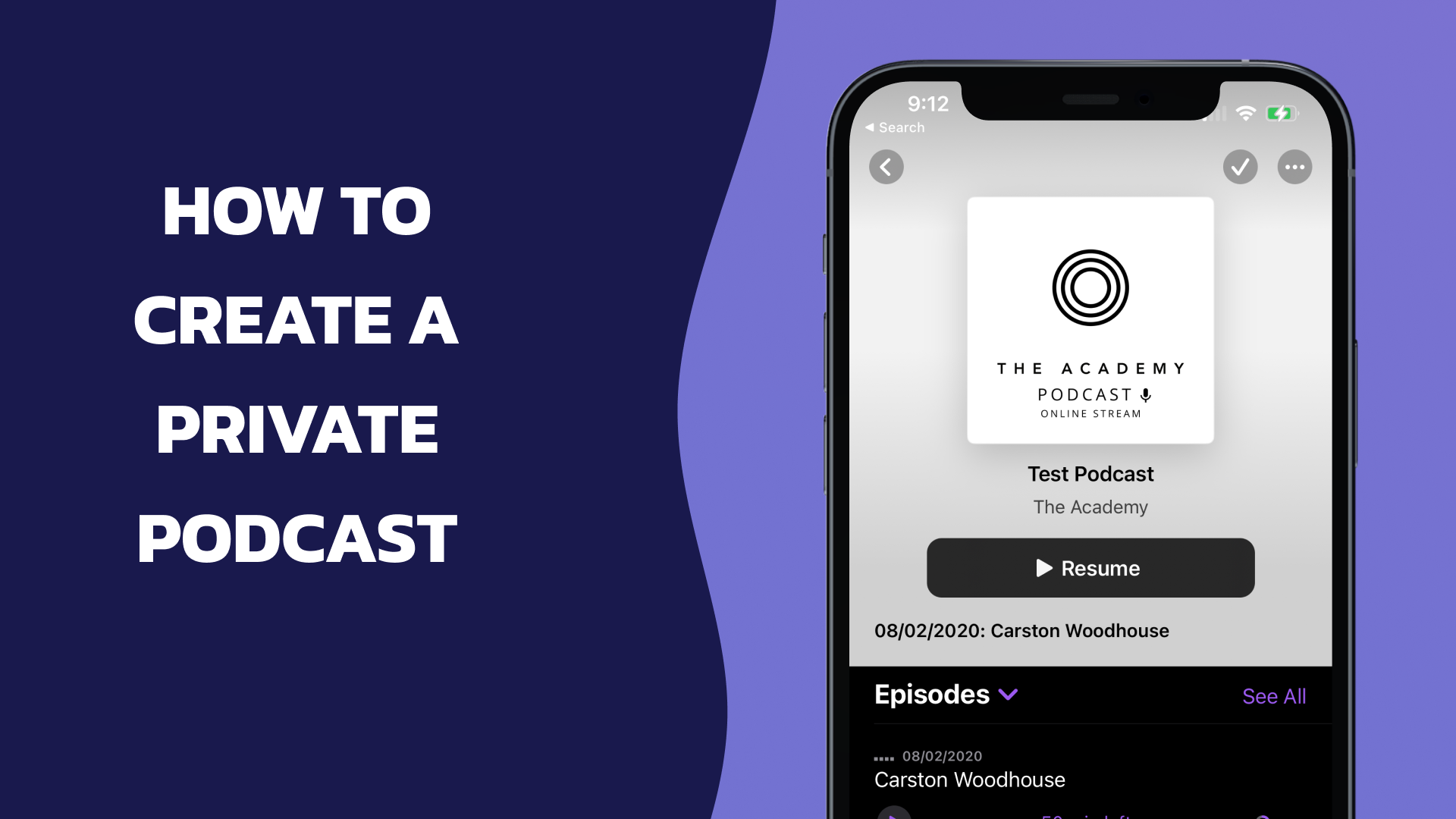 how to create a private podcast